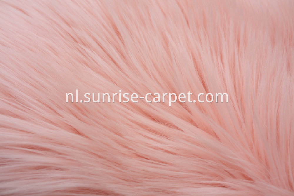 Imitation Fur Rug with Pink color